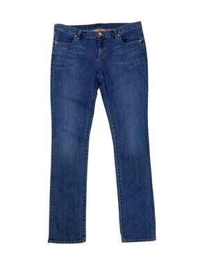 TORY BURCH Jeans Luxury Designer Denim Slouchy Slim Pants Womens 36x34